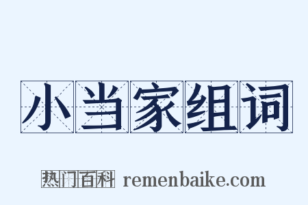 小当家组词是什么意思的图片